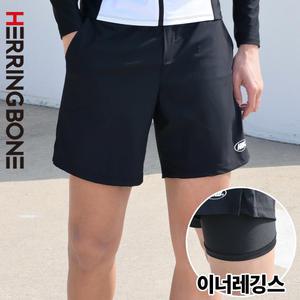 남자 워터레깅스 투인원 스윔팬츠 스판 반바지 비치웨어 하의 AE307M