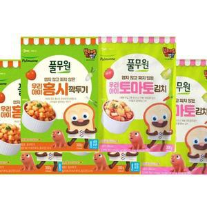 소문난 아이김치2종(홍시깍두기 3봉+토마토김치 3봉) (총 6봉, 1봉당 300g) 풀무원 캠핑필수템 간편요리 풍