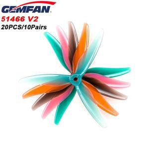 10 쌍 GEMFAN 허리케인 51466 MCK V2 5 인치 CW CCW 3 블레이드 프로펠러 그레이핑크 22072306 브러시리스