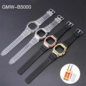 카시오 G 쇼크 GMW-B5000 남성용 시계 스트랩 케이스, 스포츠 수리 교체 스테인레스 스틸 버클, 밴드 팔찌