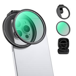 K&F Concept (KF01.2673) 스마트폰 마그네틱 필터 홀더클립 + 67mm 마그네틱 CPL 필터 (융포함)