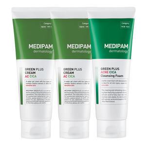 메디팜 시카 수분진정 크림 220ml 2개+클렌징폼 220ml 1개 /주름개선+미백+문제성피부케어