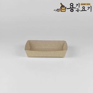 크라프트 트레이 9호 사각 트레이 떡포장 크로플 다용도 종이 접시 (2.000개)