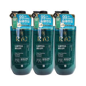 려 청아 딥클렌징 앤 쿨링 샴푸 480ml x3개