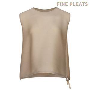 [FINE PLEATS] 피네 플리츠 민소매 스트링 탑 베이지
