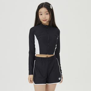 [아레나공식] 인스파이어 아동 레저 집업 래쉬가드 세트 A4BG1GS81BLK