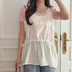[공구우먼] 엘리므 프릴 뷔스티에 블라우스 80534 빅사이즈여성의류
