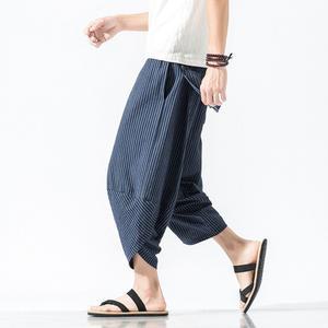 남성 데일리 배기핏 바지 여름 와일드 무 7부 배기팬츠 스포M2