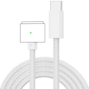 호환 맥북 프로에어 14 16 M2 140W 고속 충전 케이블 코드Magsafe 3 세대 충전기 어댑터USB C-자기