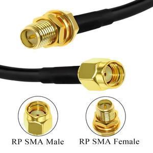 RG58 케이블 SMA 암-RPSMA 남성 연장 WiFi 안테나 GPS 저손실 동축 30cm 1M 2M 3M 4M 5M