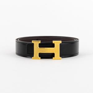 에르메스 H로고 금장 리버시블 벨트 32mm NOIRCHOCOLAT