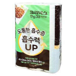 크리넥스 안심 3겹 키친 타월 160매 (12롤) x 2개