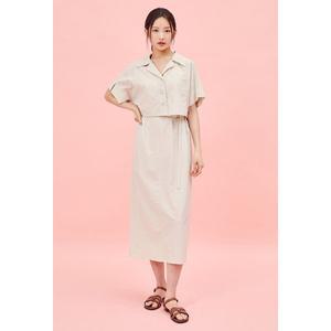 [JJ지고트](광주신세계)셔츠 레이어 백 밴딩 원피스GP5A0OPJ21