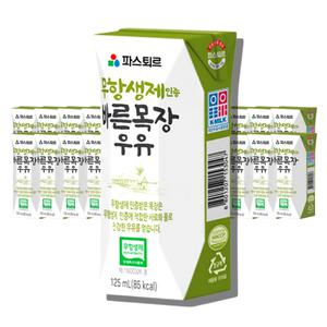 파스퇴르 무항생제 바른목장 우유 125ml 24개
