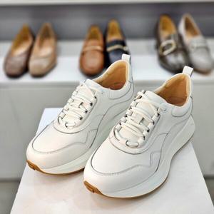[탠디]여성 6CM 키높이 소가죽 운동화 어글리 슈즈 화이트 X23210