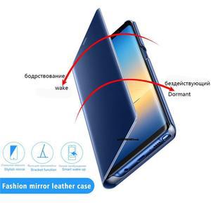 갤럭시 S25 울트라 쉘 S 25 가장자리 S24 플러스 S25Plus S25Ultra S25Edge 가죽 전화 커버에 대한 스마트 미러보기 플립 케이스