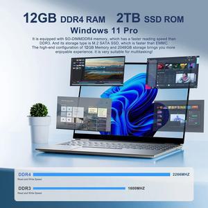 노트북 12GB 14.1인치 RAM Windows 슬림 Intel 울트라 사무실 1TB 휴대용 i7 7500U 컴퓨터 2TB SSD Core 11 연구