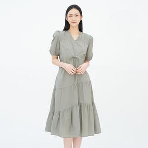 브이넥 스트링 티어드 원피스 (BGOAF7506)674678