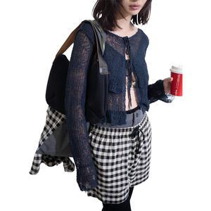 [롯데백화점]코프트 [퍼버즈] PERVERZE Double Sheer Cardigan NAVY COPVO5CD103-NY