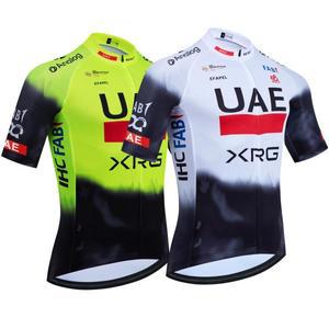 화이트 사이클링 저지 2025 팀 UAE 자전거 조끼 Maillot 남성 여성 안티 땀 고속 건조 Ropa Ciclismo 자전