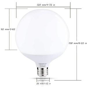 E26 E27 LED 전구 20W 글로브 G120 램프 에디슨 나사 동등한 일광 5/6000K 따뜻한 흰색 2700K 1800lm 가정