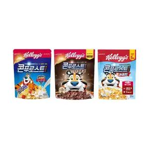 [골라담기] 켈로그 콘푸로스트 3대장 세트(콘푸로스트 600g + 라이트 530g + 다크초코 550g)