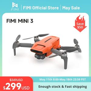 맨 위 FIMI MINI 3 새로운 드론 4K 60fps AI 슈퍼 나이트 비디오 9km 범위 3축 짐벌 249g 초경량 디자인 스