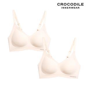 [크로커다일] 감탄브라 소프트 쿨인견 쉘론 볼륨핏 패드일체 후크형 브라2