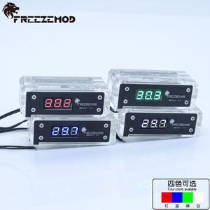 커스텀수냉 FREEZEMOD 컴퓨터 PC 워터 쿨러 온도 센서가 있는 디지털 다채로운 WDXS T1