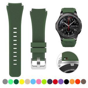 갤럭시 시계 3 용 22mm 실리콘 밴드 액티브 2 40 44mm Amazfit GTR 47mm 용 45mm 기어 S3 프론티어 22mm 스트랩