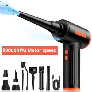 무선 공기 송풍기 더스터 전기 90000RPM 90W 브러시리스 젤 건 클리너, PC 컴퓨터 키보드 청소 자동차 노트