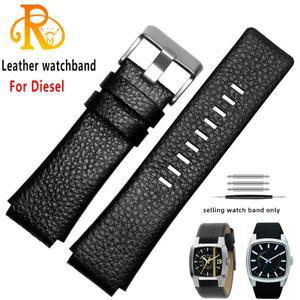 High quality Watch Band Mens strap For Diesel DZ1089 DZ1123 Substitute Convex mouth 30*22mm black