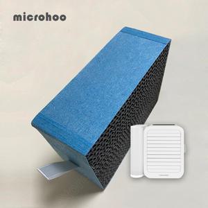 Microhoo 용량 미니 USB 휴대용 에어컨 필터 시원하고 가습 터치 스크린 에어컨 필터