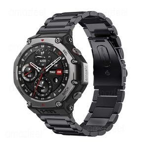 Amazfit T-REX 3 용 금속 스트랩 Amazfit T Rex 3 용 스테인레스 스틸 시계 밴드 amazfit t rex3 손목 밴드