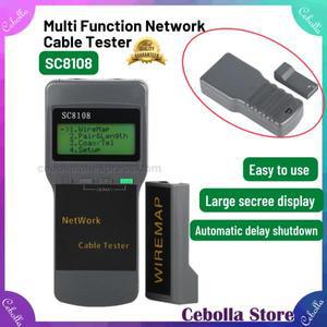 SC 8108 휴대용 LCD 네트워크 테스터 미터 및 디스플레이 RJ45 LAN 전화 케이블