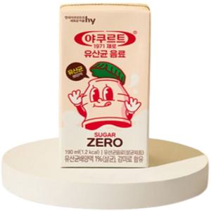 야쿠르트 1971 슈가제로 요구르트 190ml, 24개