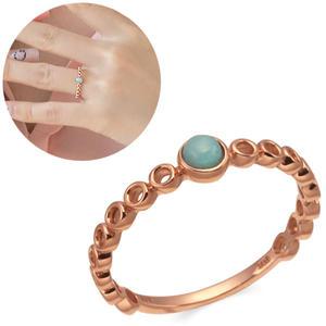 14K 18K 아마조나이트 3mm 라운드 밴드링 데일리 반지