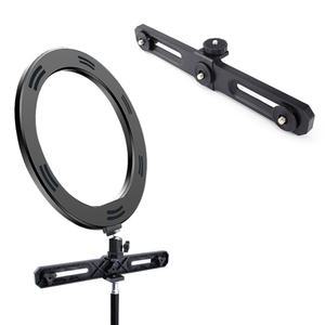 1/4 인치 나사 트리플 브라켓 홀더 LED라이트 마이크 DSLR 카메라