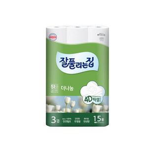 잘풀리는집 천연펄프화장지 더나눔25m 15롤