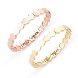[도로시] 14k 심플 헥사 반지
