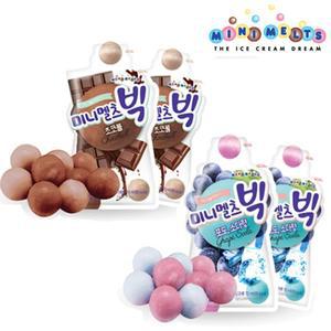 미니멜츠 빅구슬 초코볼+포도앤소다 20개 세트 빅구슬아이스크림 구슬아이스크림 초코볼