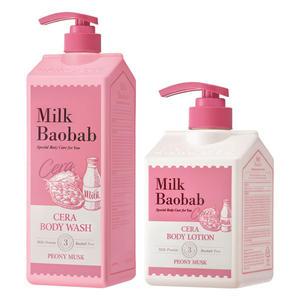 밀크바오밥 세라 바디워시 피오니머스크, 1200ml, 1개 + 바디로션, 600ml, 1개
