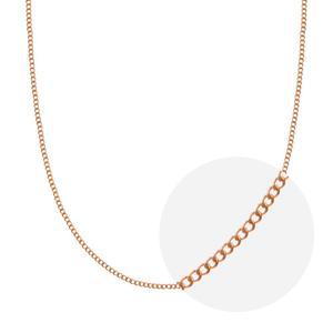 갤러리아 14K 민줄 체인 목걸이 줄 핑크 골드 0.7mm