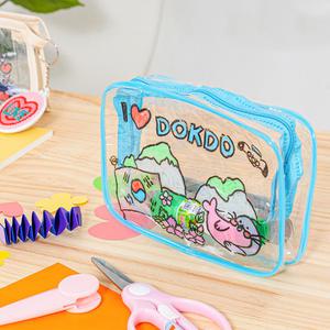 투명 파우치 만들기 색칠 그림 그리기 꾸미기 미술 놀이 PVC 방수 미니 다용도 여행 세면도구 화장품 소품 가방