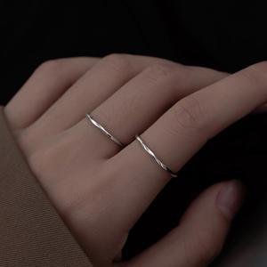 925 실버 꼬임 우정 실 반지