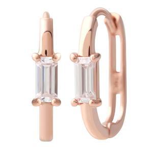 14K GOLD 스퀘어 클립 원터치 링 금 귀걸이