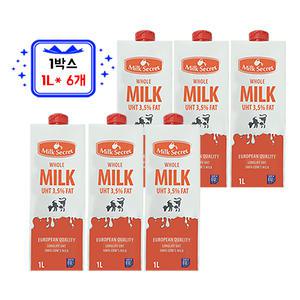 [밀크시크릿] 멸균 우유 3.5% 1box (1L x6개)