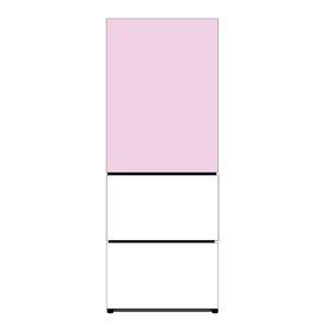삼성전자 비스포크 김치플러스 키친핏 3도어 313L RQ33DB74B1AP25 (글램핑크+화이트)  설치무료