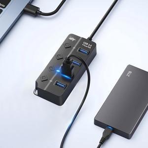 고전력USB기기 여러대연결 4포트허브 USB3.0 OTG아답터