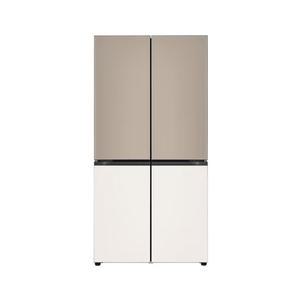 [LG] LG전자 디오스 오브제컬렉션 4도어 베이직 냉장고 875L 클레이 브라운 베이지 M875GCB031S (O)